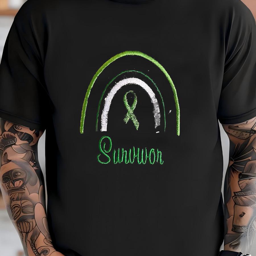 Lymphoma Survivor Or Warrior Full Zip Sweater Jacket, Cancer Support Or Awareness, Custom Colors For Cancer Types, Lime Green Ribbon T-shirt