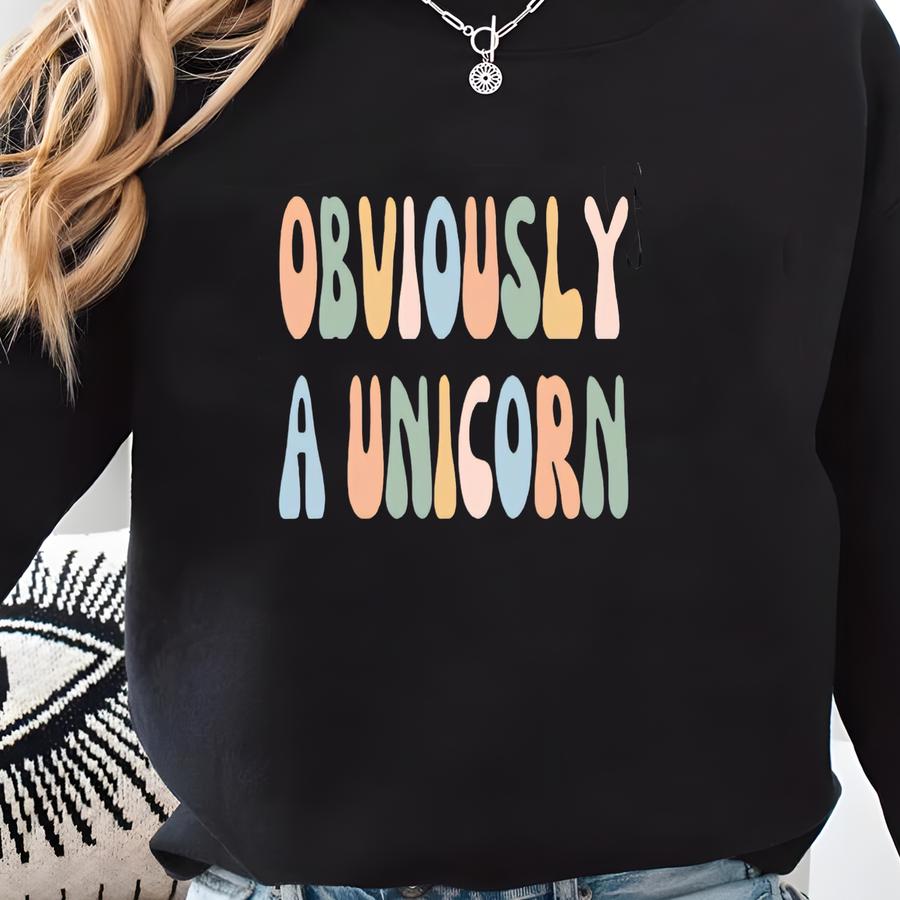 Obviously A Unicorn Sweatshirt Unisex Unicorn Sweatshirt Gift For Her Funny Sweatshirts Unicorn Sweatshirt Unicorn Sweatshirt