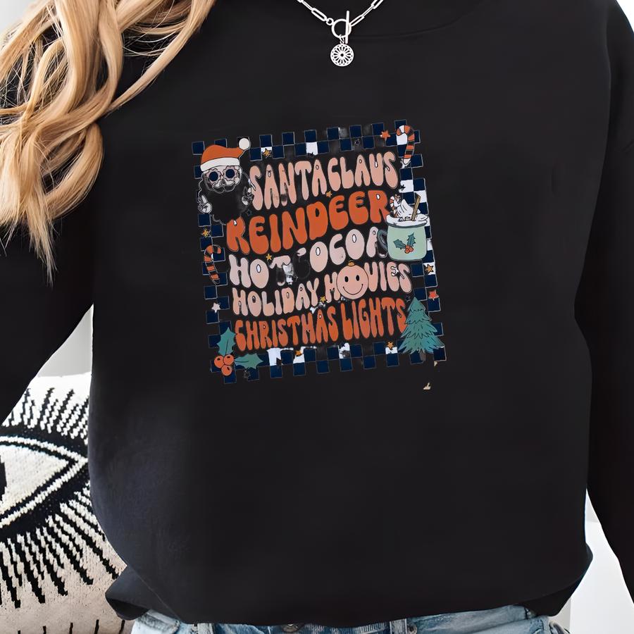 Retro Holiday Design | Santa Claus | Retro Long Sve | Long-sve Sweatshirt