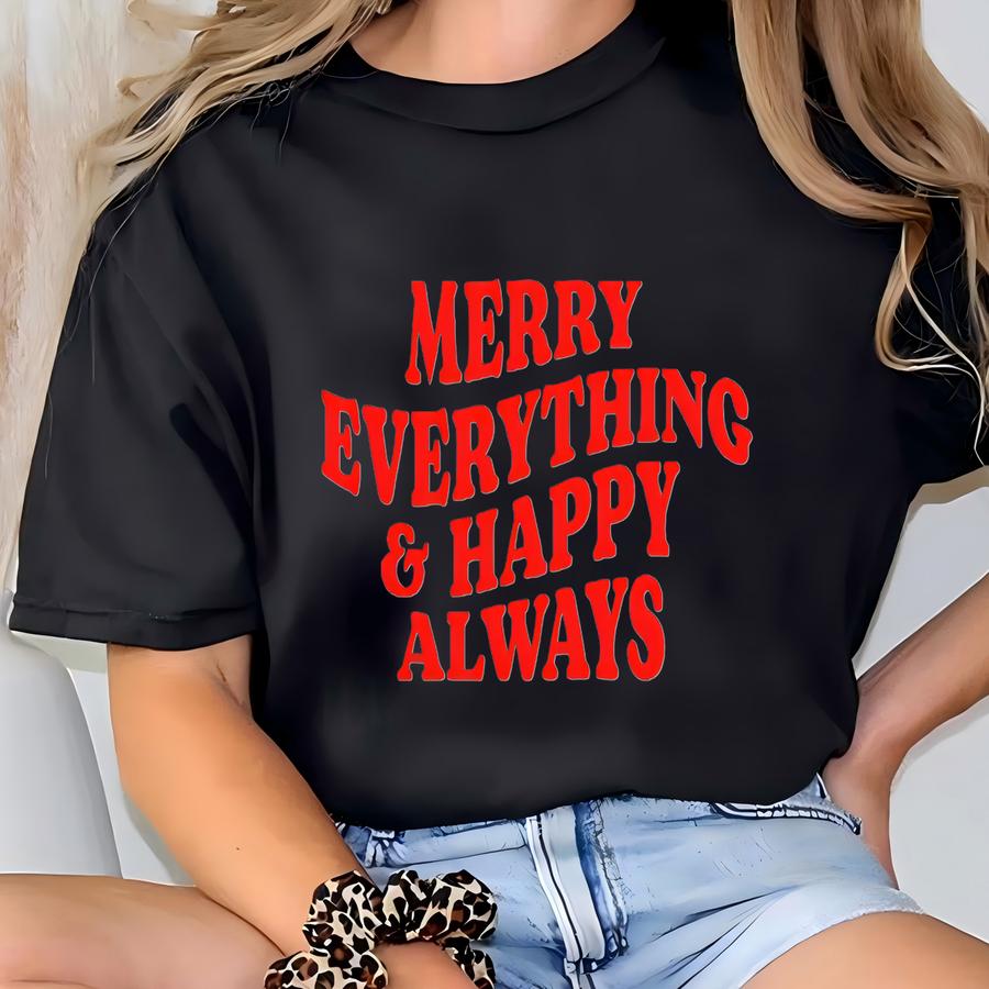 Merry Everything Happy Always Christmas Svg (digital Download) T-shirt