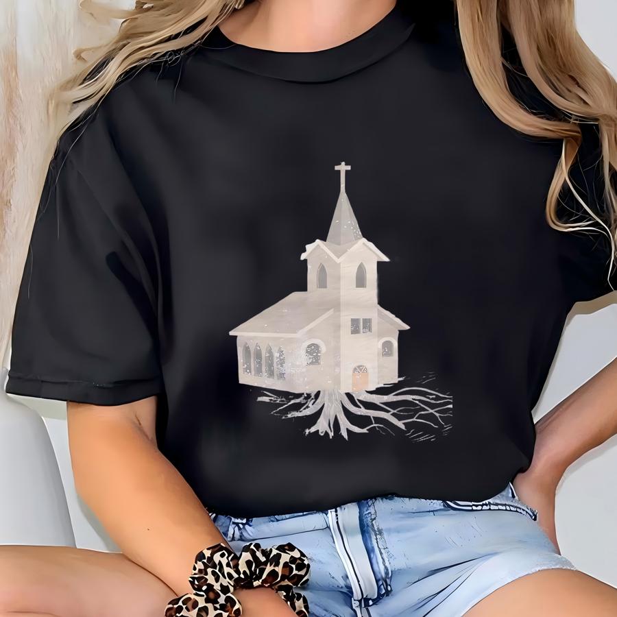 These Roots Run Deep Christian Hoodie: Church Graphic Tee T-shirt