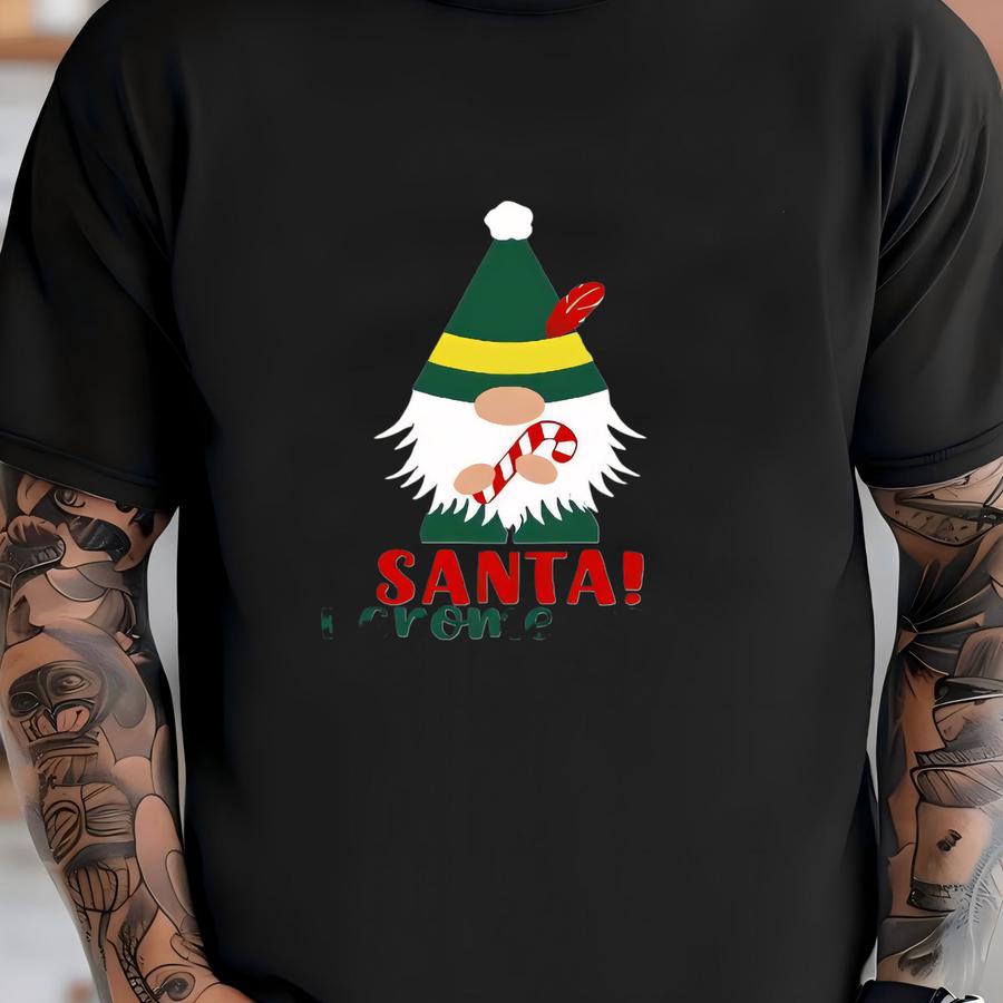 Funny Christmas Gnome Tee: Santa I Gnome Him, Unisex Shirt T-shirt