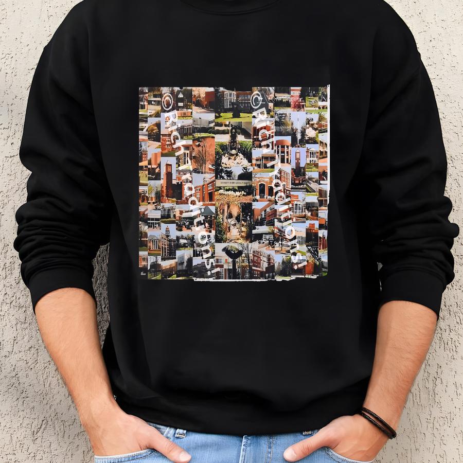 University Of North Carolina Charlotte, Charlotte, North Carolina Photo Campus Artprint In Greengold Mat,keep Those College Memories Alive Sweatshirt