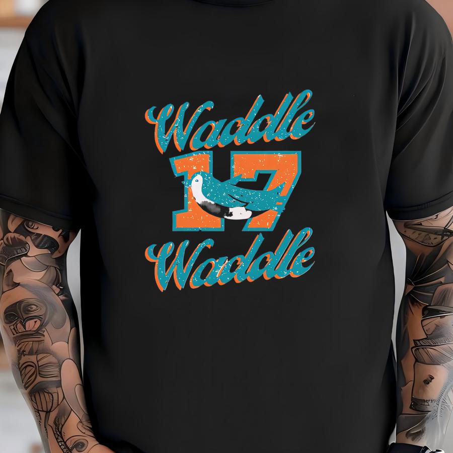 Vintage Miami Football Crewneck, Waddle Waddle Retro Miami Sweatshirt, Men's And Women's Sweatshirt, Throwback Miami, Waddle Waddle Crewneck T-shirt