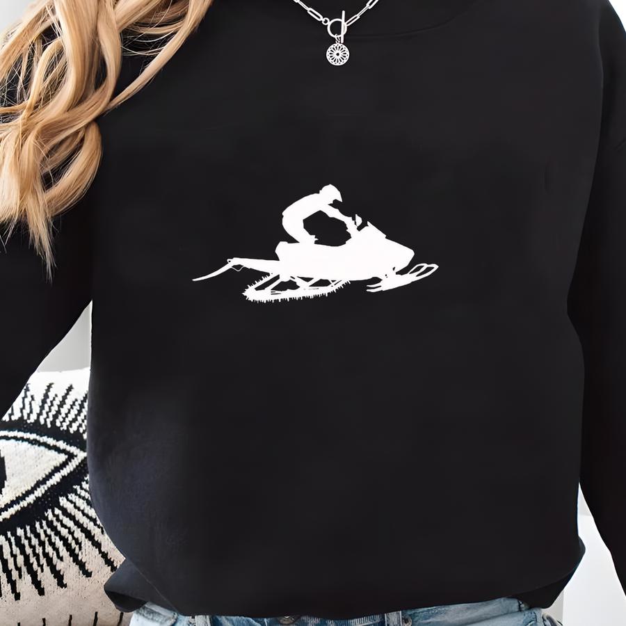 Snowmobile Long Sve Shirt: Winter Sports Sled Gift Sweatshirt