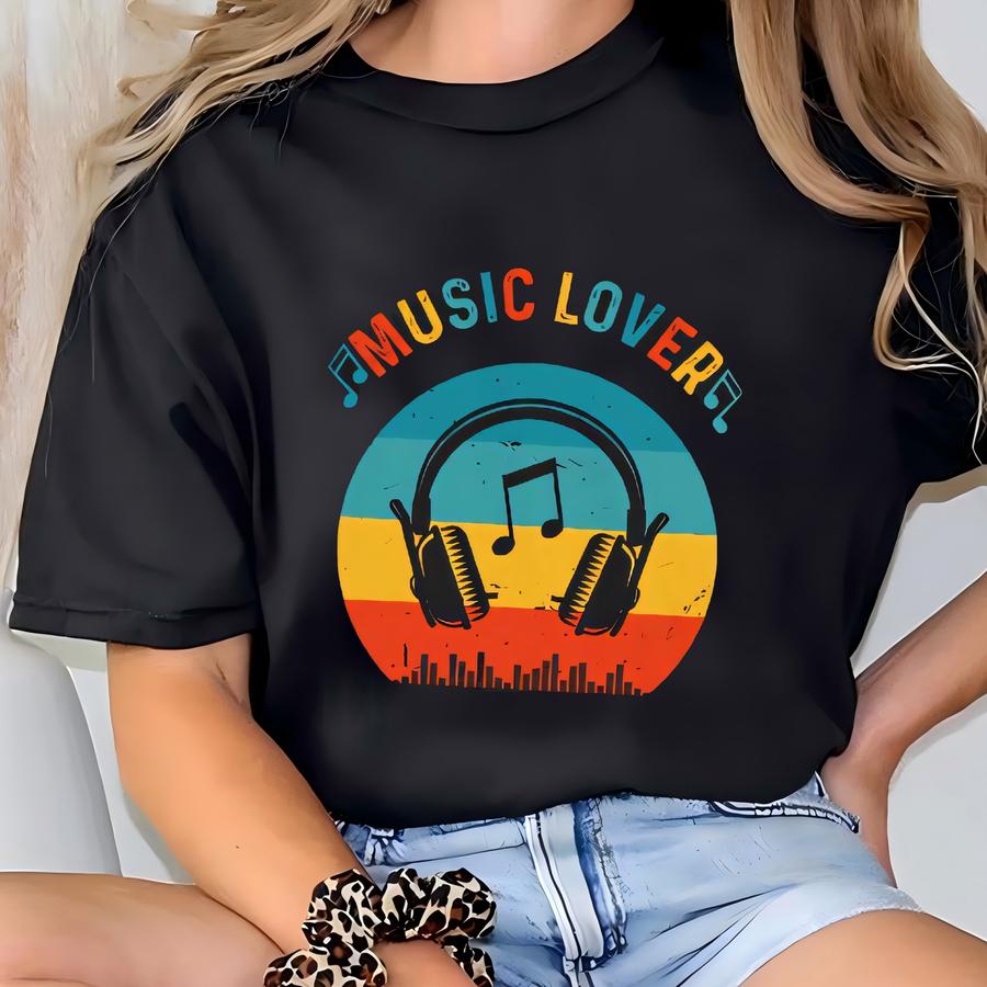 Vintage Music Tee - Gift For Music Teacher Music Lover Shirt, Gift For Music Lovers, Music Lovers Gifts, Music Tees, Headphones Tee T-shirt