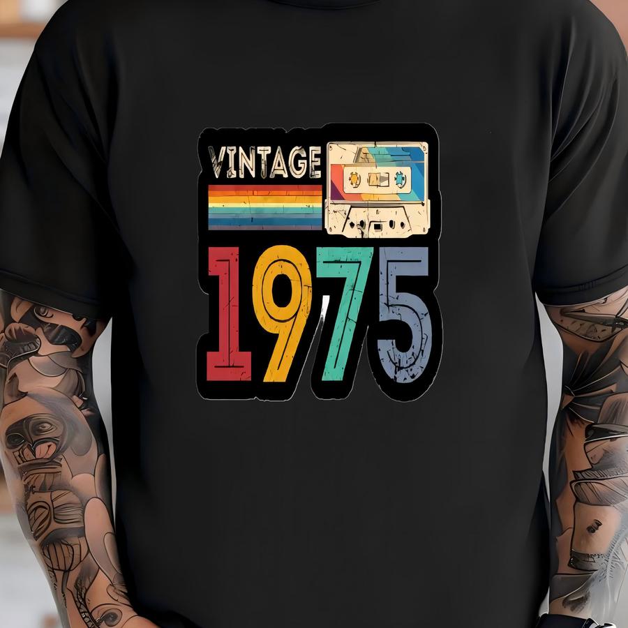 Vintage 1975 Retro Trucker Hat: 50th Birthday Celebration T-shirt