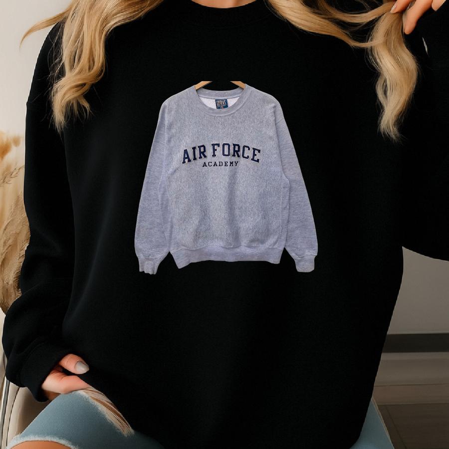 Air Force Academy Sweatshirt Sweater Pullover Jumper Long Sve Medium Large Gray Colour Shirt College University Sweatshirt