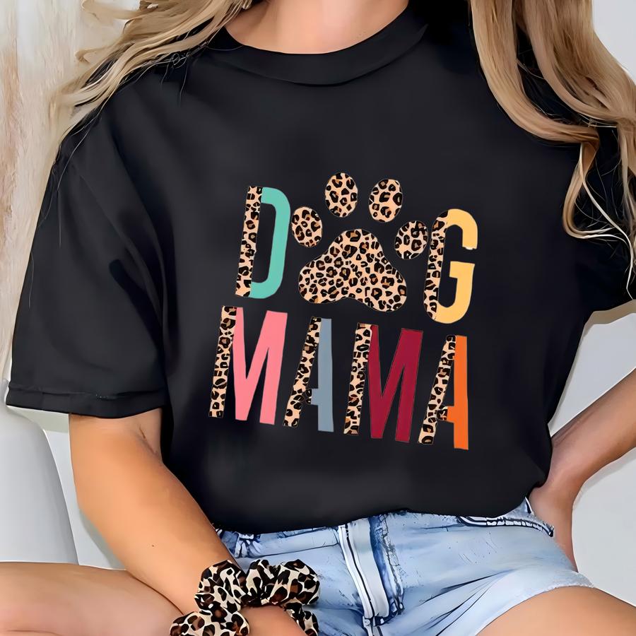 Retro Dog Mama Tee: Fur Mom Gift T-shirt