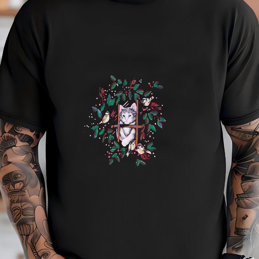 90s Kitten Sweatshirt Vintage Blair Cat Sweater Jumper Pullover Bird Crewneck Red Size 2xl T-shirt