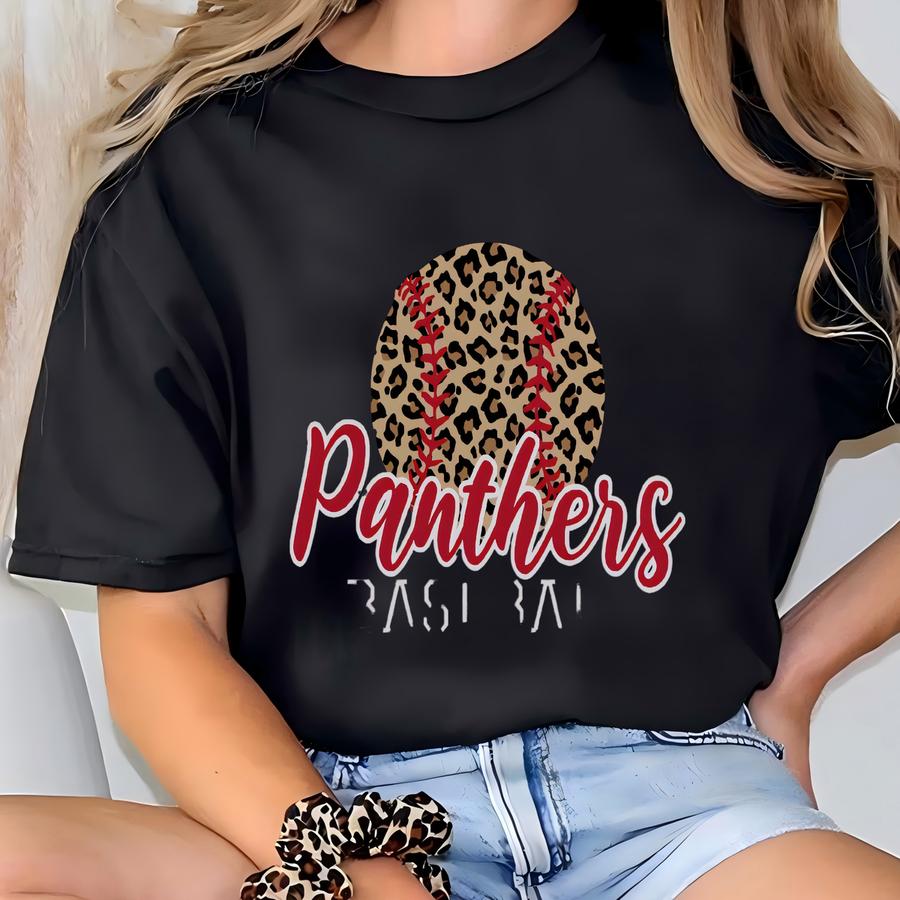 Baseball Sweatshirt, Baseball Mom Sweatshirt, Custom Baseball Shirt, Leopard Baseball Sweatshirt For Women, Personalized Baseball Team Tees T-shirt