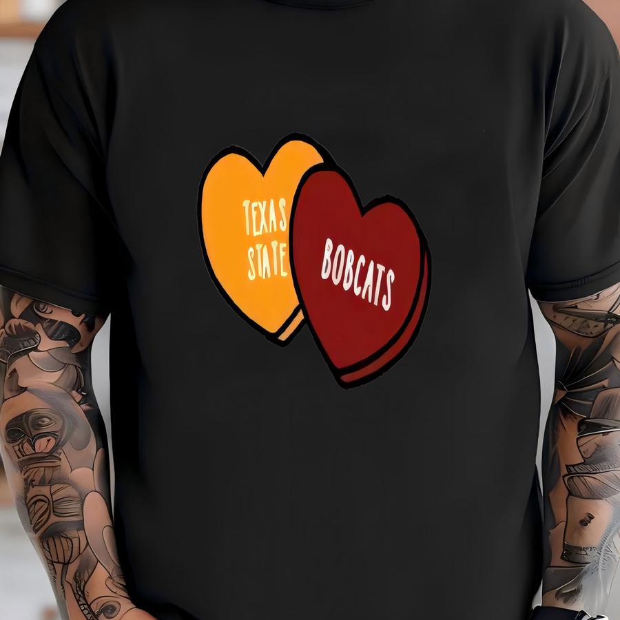 Conversation Hearts Texas Bobcats Sweatshirt T-shirt