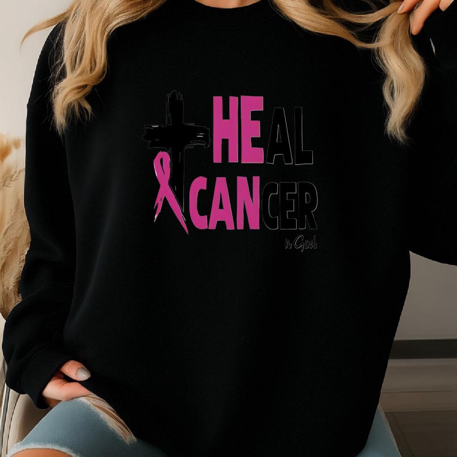 Heal Cancer Shirt: Motivational Christian Tee, Cancer Fighter Gift Sweatshirt