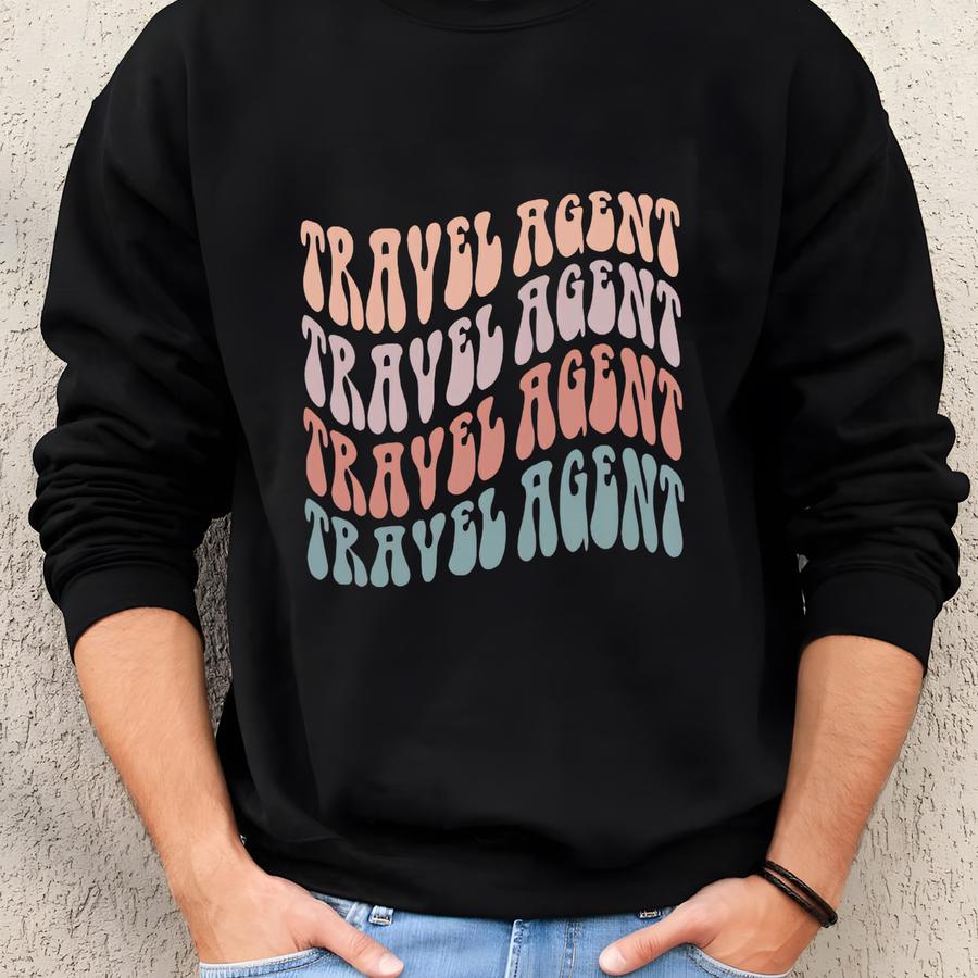 Travel Agent Shirt, Female Travel Agent Shirt, Groovy Travel Agent Shirt, Travel Agent Woman Shirt, Retro Travel Agent Shirt Sweatshirt