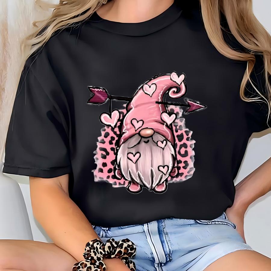 Valentine's Day Gnome Sweatshirt, Cute Gnomes Sweat, Valentine's Day Apparel, Cute Girlfriend Sweatshirt, Gift For Valentine's Day T-shirt