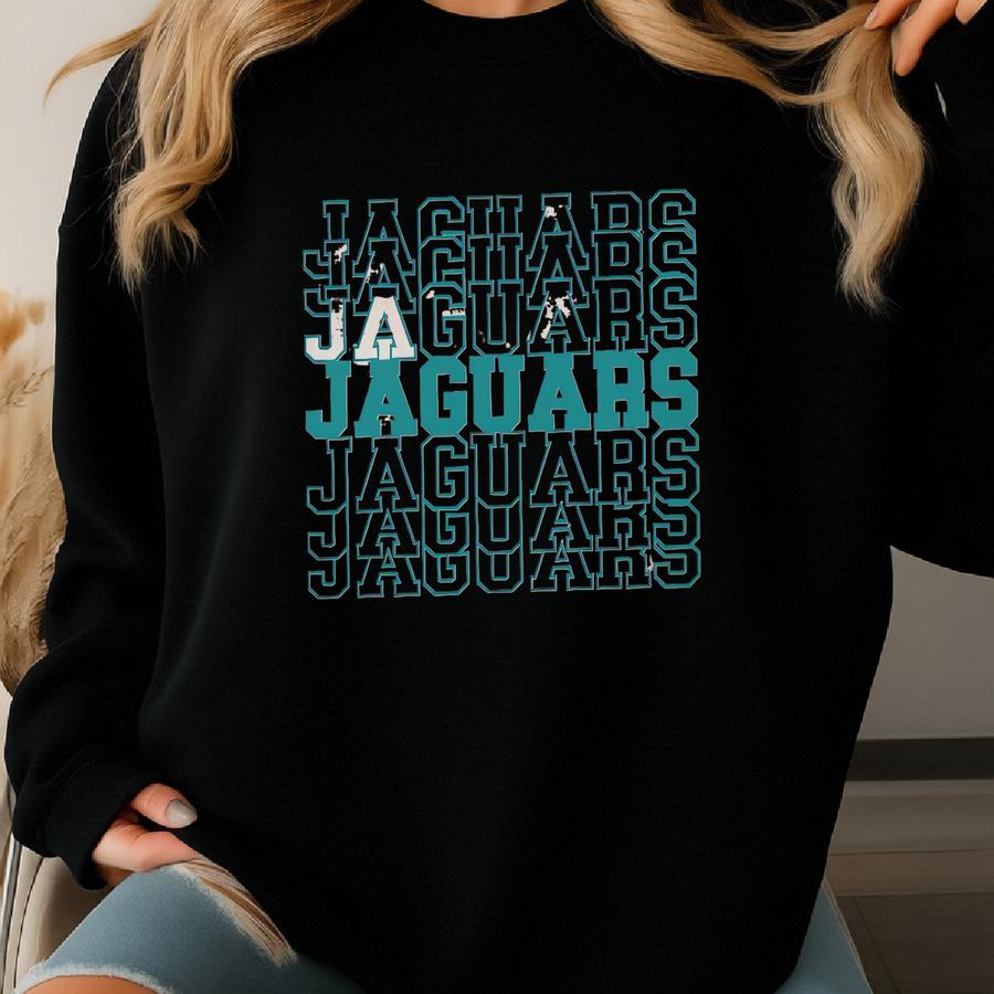 Custom Jaguars Mascot Sweatshirt Custom Jaguars Sweatshirt Jaguars Crewneck Sweatshirt