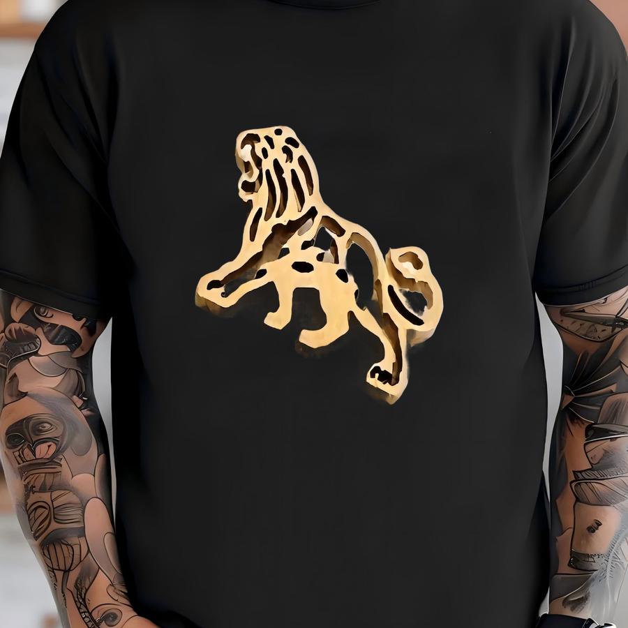 Go Lions! Lion Gold Stud Earrings, Lion Gift, Lions Baseball, Lions Football, Lions Team Mom Gift T-shirt