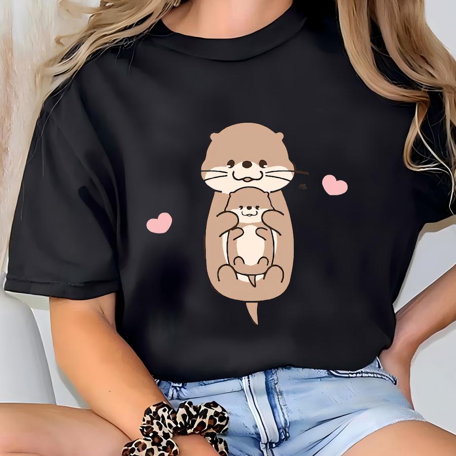 Cute Otter Shirt, Otter Lover Tee, Animal Lover Hoodie, Sea Otter Gift, Funny Otter Tshirt, Otter Baby Shirt Cute Otter Shirt T-shirt