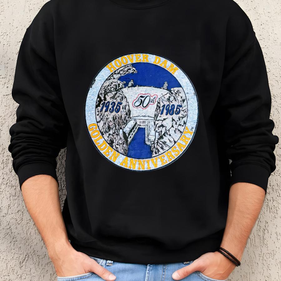 Vintage 1985 Hoover Dam Ringer T-shirt Xl Blue Boulder City Nevada Las Vegas Sweatshirt Vintage 1985 Hoover Dam Ringer T-shirt Xl Blue Boulder City Nevada Las Vegas Sweatshirt