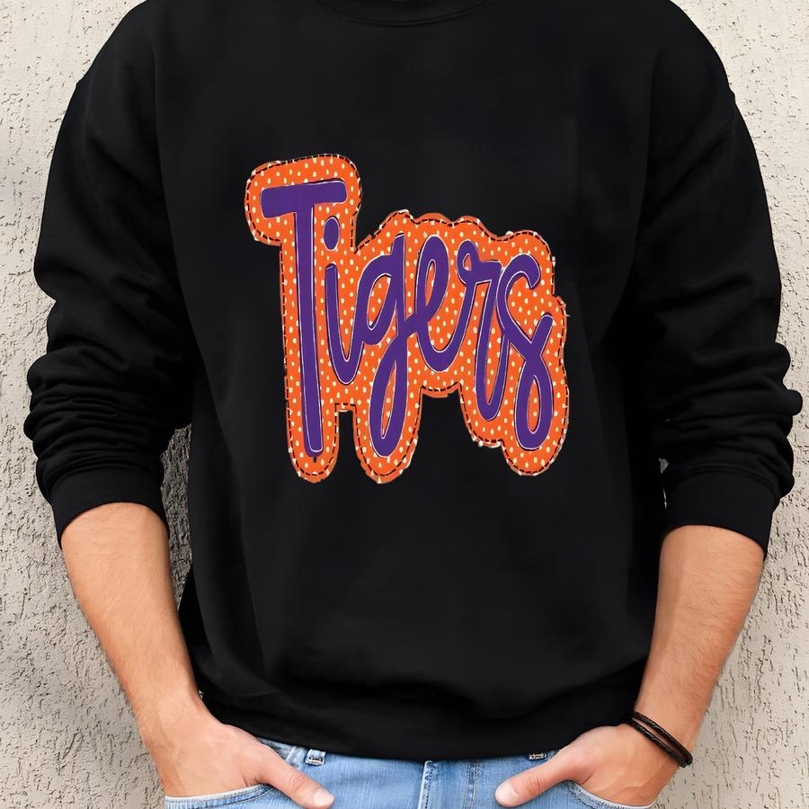 Faux Applique Team Spirit Sweatshirt Or T-shirt Sweatshirt