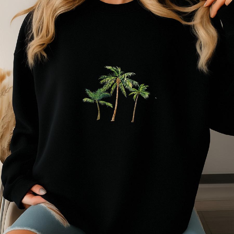 Miami Sweatshirt, Beach Pullover, Holiday Crewneck, Palm Tree Sweater, Women Men Vacation Jumper, Travel Souvenir, Vacay Mode, Cruise Vacay Sweatshirt