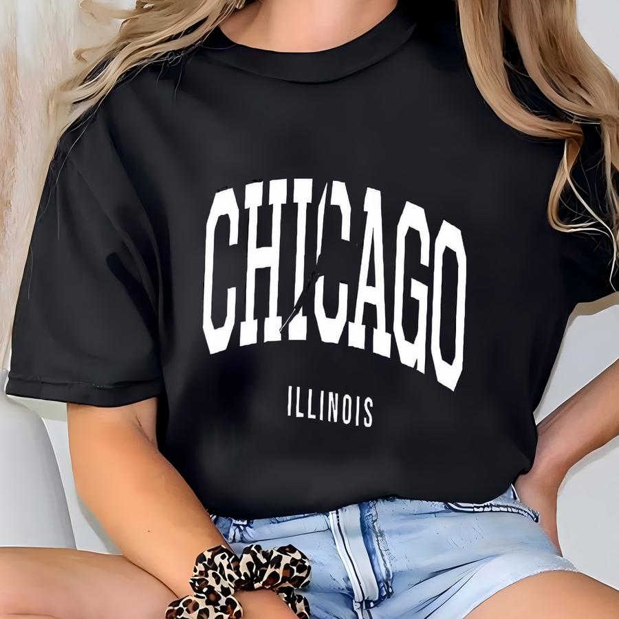 Chicago Illinois Hoodie, Vintage Hoodie, Chicago Hoodie For Women And Men, State Hoodie, Chicago Lover Sweatshirt, Chicago Gift T-shirt