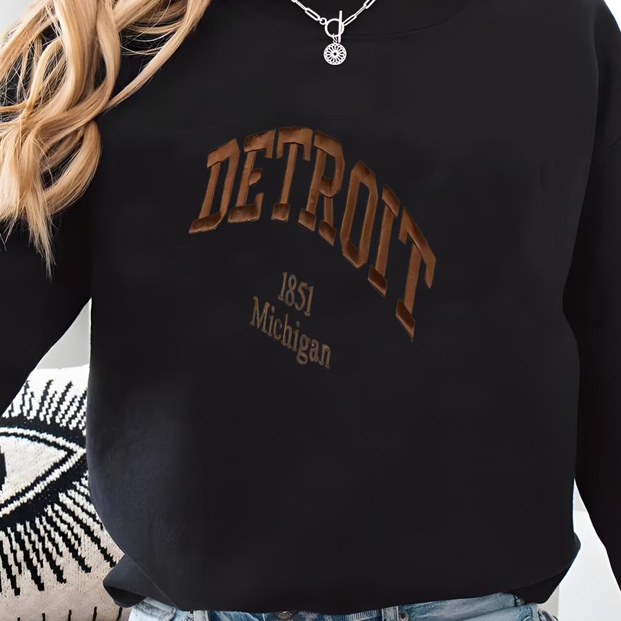 Detroit Sweatshirt: Custom Michigan City Apparel Sweatshirt