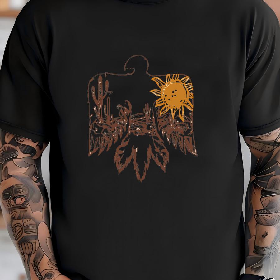 Thunderbird Symbol Shirt, Western Hoodie, Howdy Shirt, Cowboy Shirt, Native American Shirt, Tunderbird Shirt T-shirt