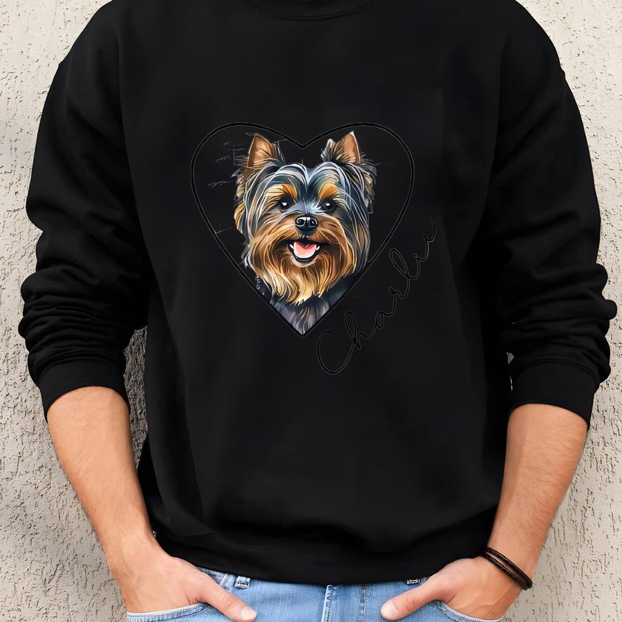 Custom Yorkie Sweatshirt, Yorkie Mom Sweatshirt, Yorkie Mama Gift, Custom Dog Name, Yorkshire Terrier Gift, Yorkie Owner, Yorkie Sweater Sweatshirt