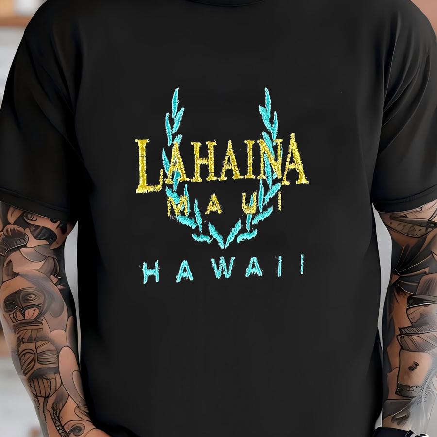 Vintage 90s Striped Lahaina Hawaii Shirt - Sz M - Emo Indie Grunge Maui T-shirt