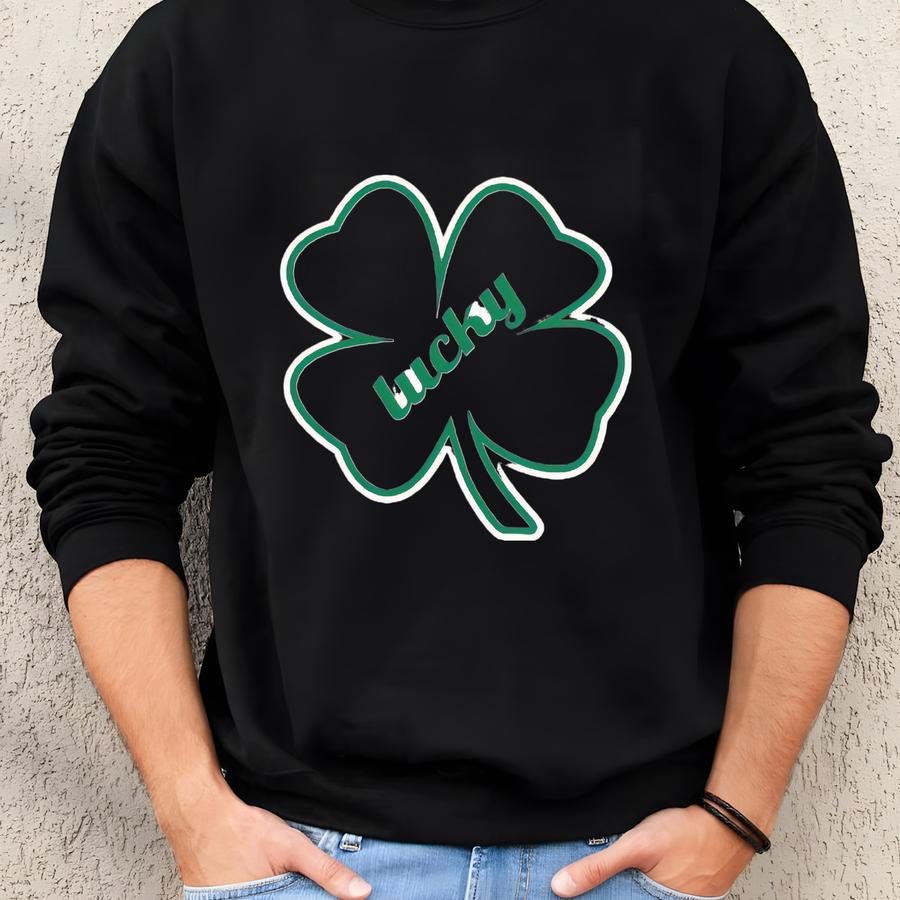 Lucky Shirts For Saint Patricks Day Shirt, Minimalist St. Pattys Day Shirts, Shamrock Shirt In Sizes Xs To 6xl, St. Patricks Day Sweatshirts Sweatshirt