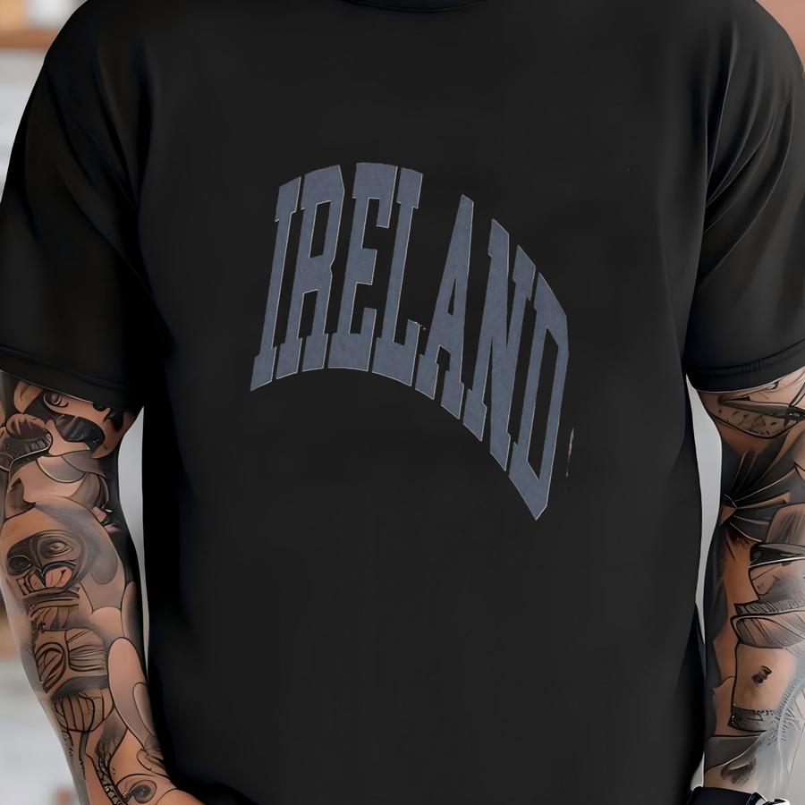 Ireland Sweatshirt St Patricks Day Shirt Faded Vintage Aesthetic St Pattys Day Ireland Crewneck Ireland Varsity Style Unisex T-shirt