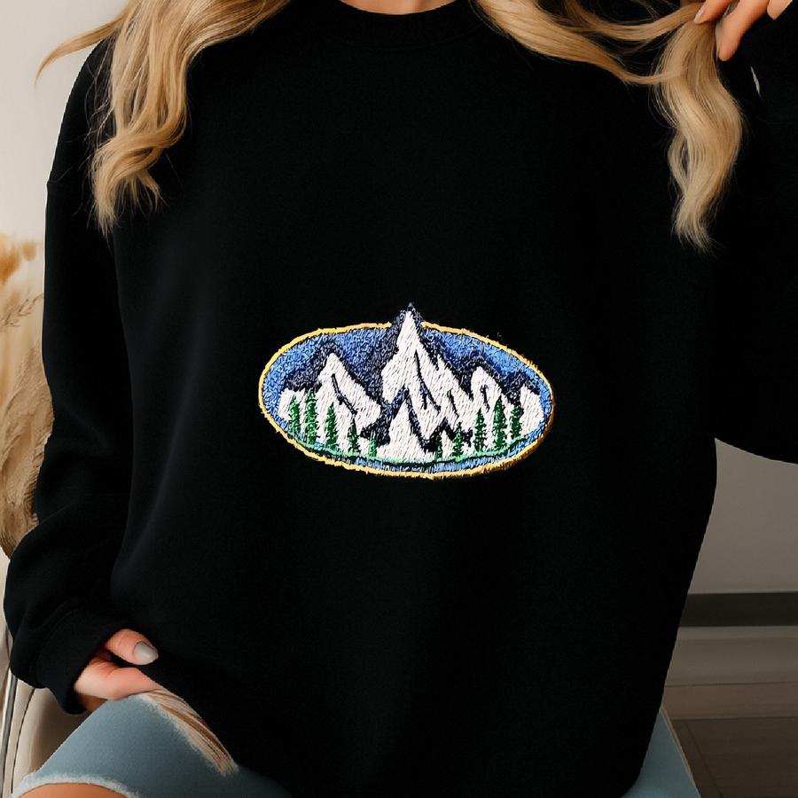 Blue Ridge Mountains Sweatshirt, Outdoors Vintage Crewneck  Sweatshirt