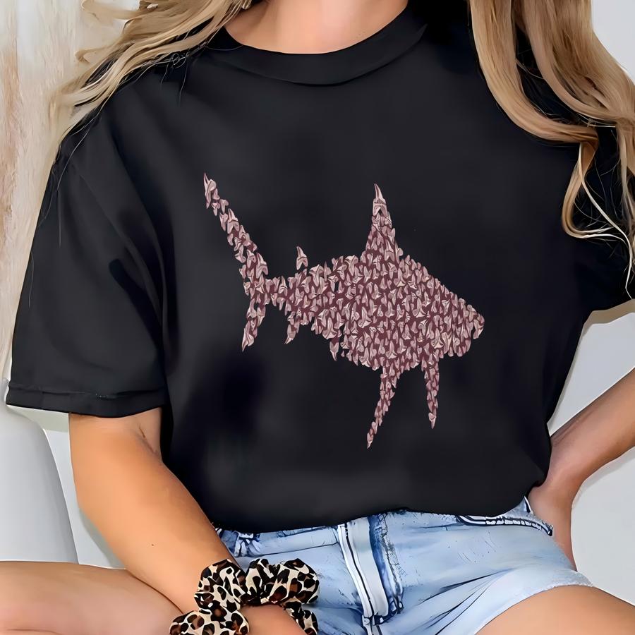 Shark Mosaic Hoodie, Shark Sweater, Shark T Shirt, Shark Week, Shark Gifts, Scuba Gifts, Diving Gifts, Scuba Diving Gift, Shark Pullover T-shirt