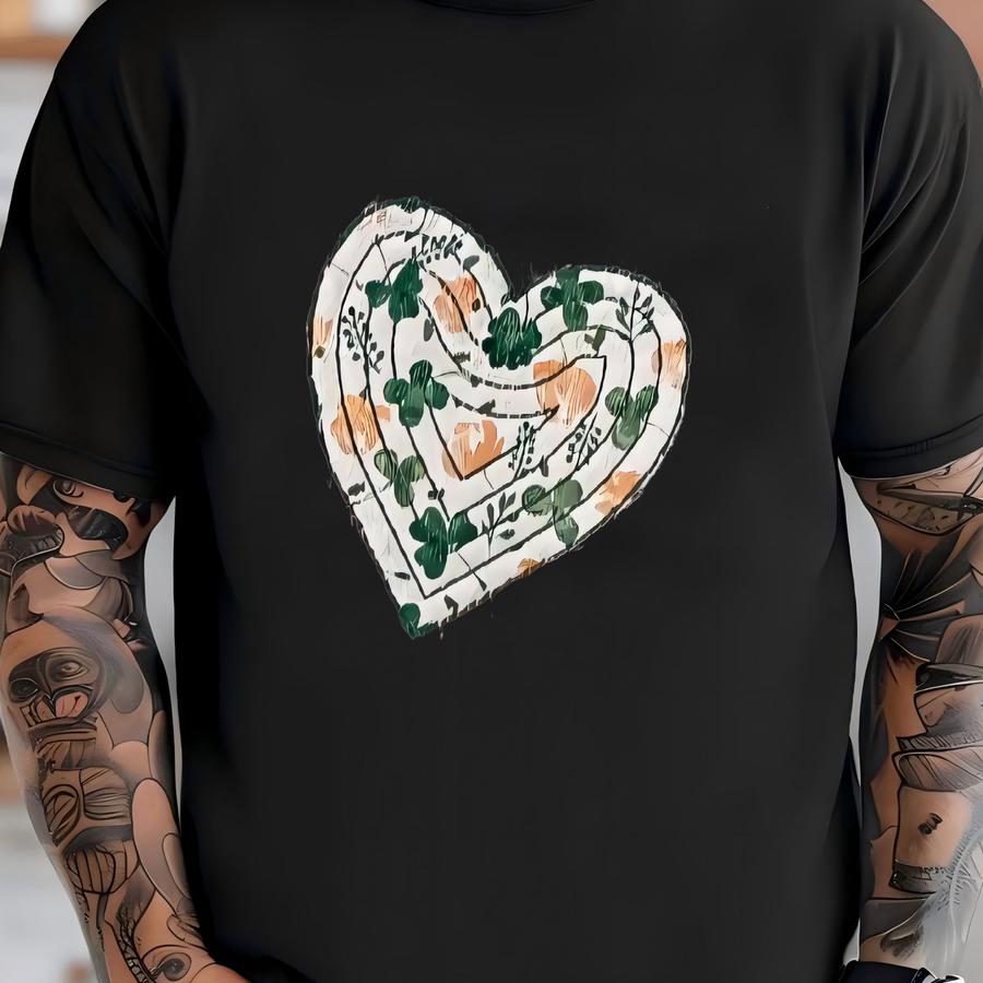 Quilted Shamrock Tee, St.patrick's Day Shirt, Birthday Gift, Christmas Gift, Women's Gift, Girl Gift, Women's Shirt, Girl Shirt T-shirt