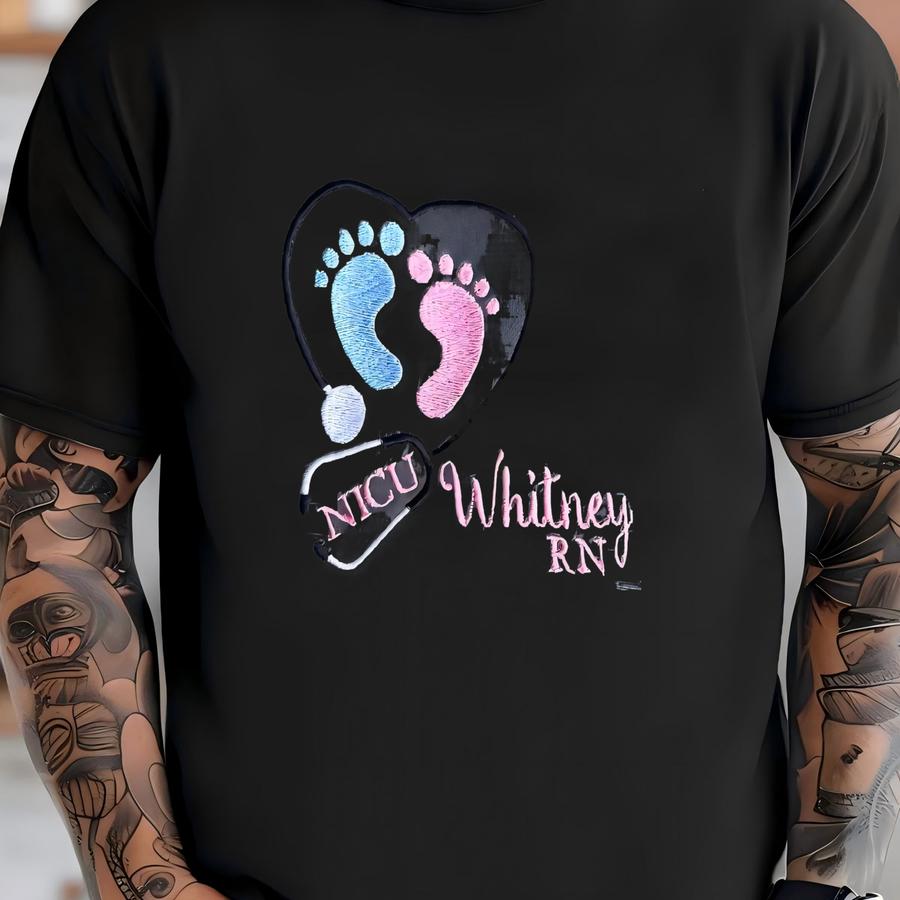 Custom Gift For Nicu Nurse, Pullover Sweatshirt Or Full-zip Jacket, Available Nicu Or Picu, Nursing Student Gift, New Nurse, Nurse Week T-shirt