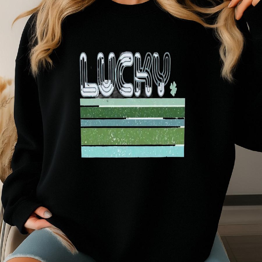 Retro St Patricks Day ® Tshirt Distressed St Pattys Day Oversized Faded Vintage Aesthetic St Patricks Day Shirt Sweatshirt