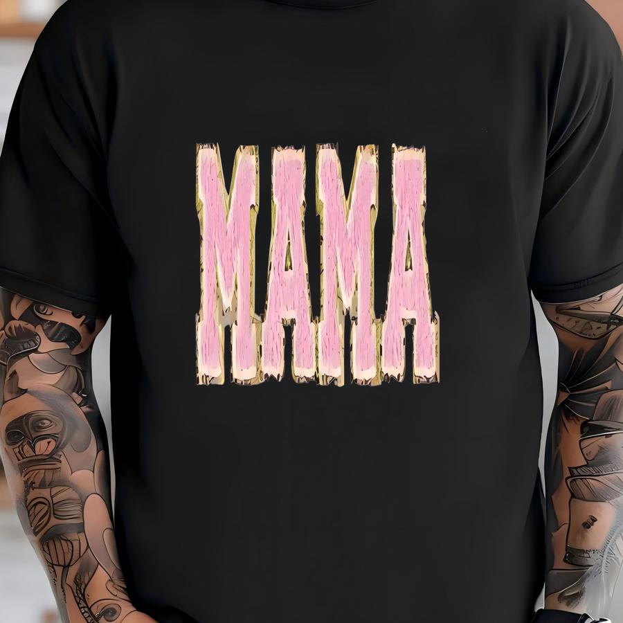 Mama Sweatshirts/totes-various Chenille Patch Letter Options T-shirt