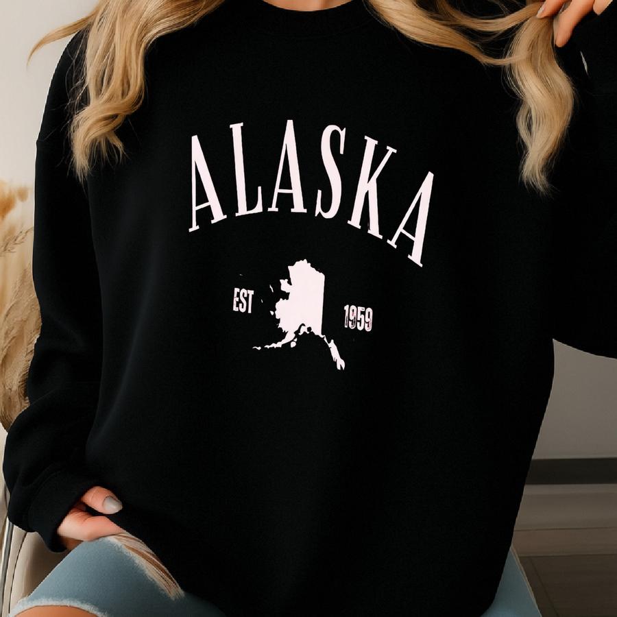 Alaska Tshirt, Alaska Cruise Shirt, Retro Alaska Shirt, Alaska Map, Alaska Love, Alaska State Shirt, Vintage Shirt, Northern Territory Shirt Sweatshirt