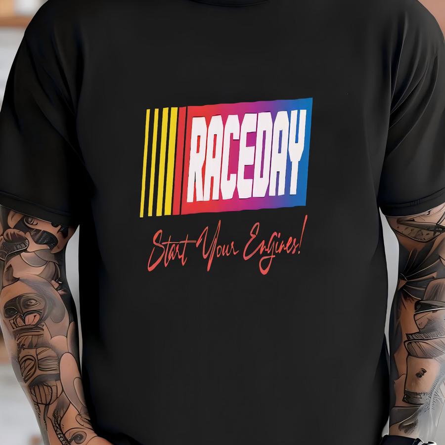 Nascar Raceday Start Your Engines! Sweatshirt, Raceday Retro Nascar Sweatshirt, Vintage Nascar Logo Racing, Vintage 1970s Nascar Sweater T-shirt