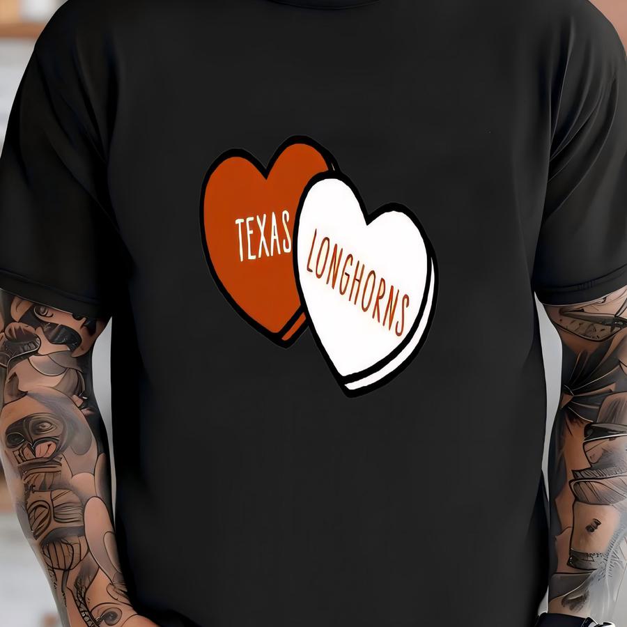Conversation Hearts Longhorns Tee T-shirt