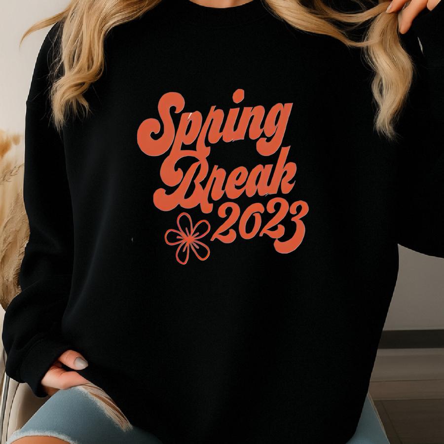 Spring Break 2023 Oversized T-shirt: Beach Coverup Sweatshirt