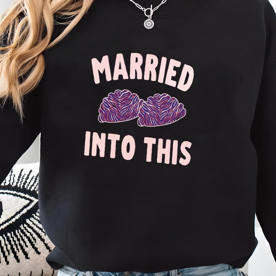 Polish Shirt, Married Into This Buffalo Football, Buffalo Polish Wedding Gift, Bride Groom Tee, Pierogi T-shirt, Wife Husband Shirt Sweatshirt