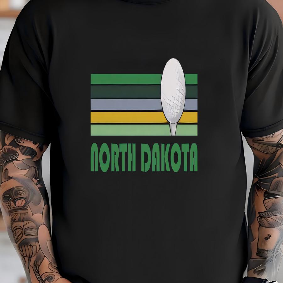 Golf North Dakota Hoodie - Retro Golf Unisex North Dakota Shirt T-shirt