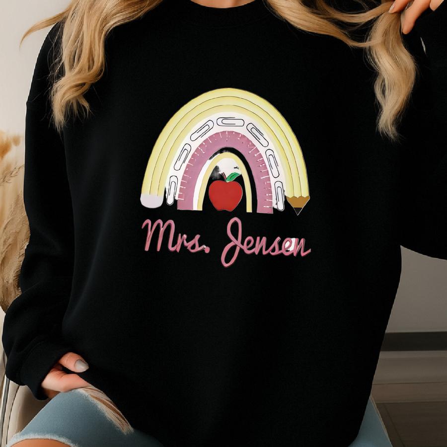 Custom Teacher Sweatshirt. Custom Teacher Shirt. Teacher Appreciation Gift. Mrs Custom Sweatshirt. Sweatshirt