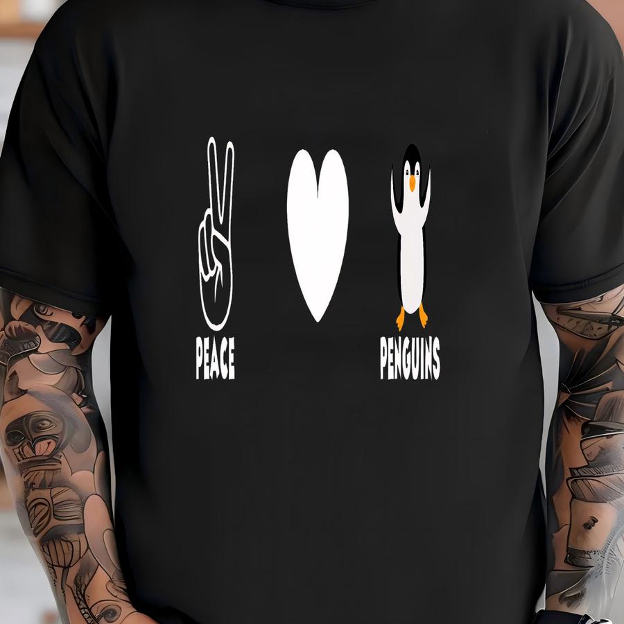 Peace Love Penguins Hoodie, Penguin Lover Gift, Penguin Lover T Shirt, Cute Penguin, Penguin Toddler, Funny Penguin , Penguin Costume Shirt T-shirt