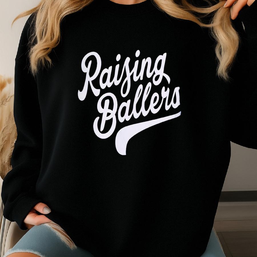 Raising Ballers Tshirt ® Vintage Aesthetic Tee Sports Mom Tee Sports Dad Shirt Tailgating Shirt Premium Unisex Sports Tshirt Sweatshirt