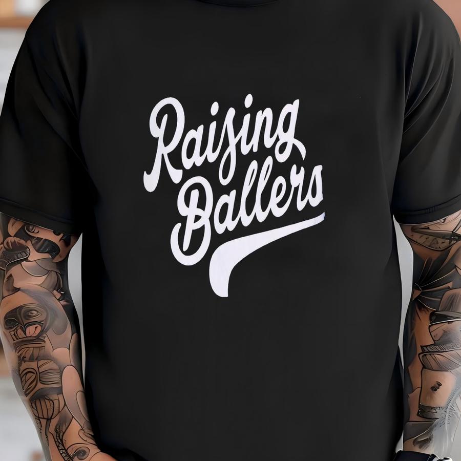 Raising Ballers Tshirt ® Vintage Aesthetic Tee Sports Mom Tee Sports Dad Shirt Tailgating Shirt Premium Unisex Sports Tshirt T-shirt