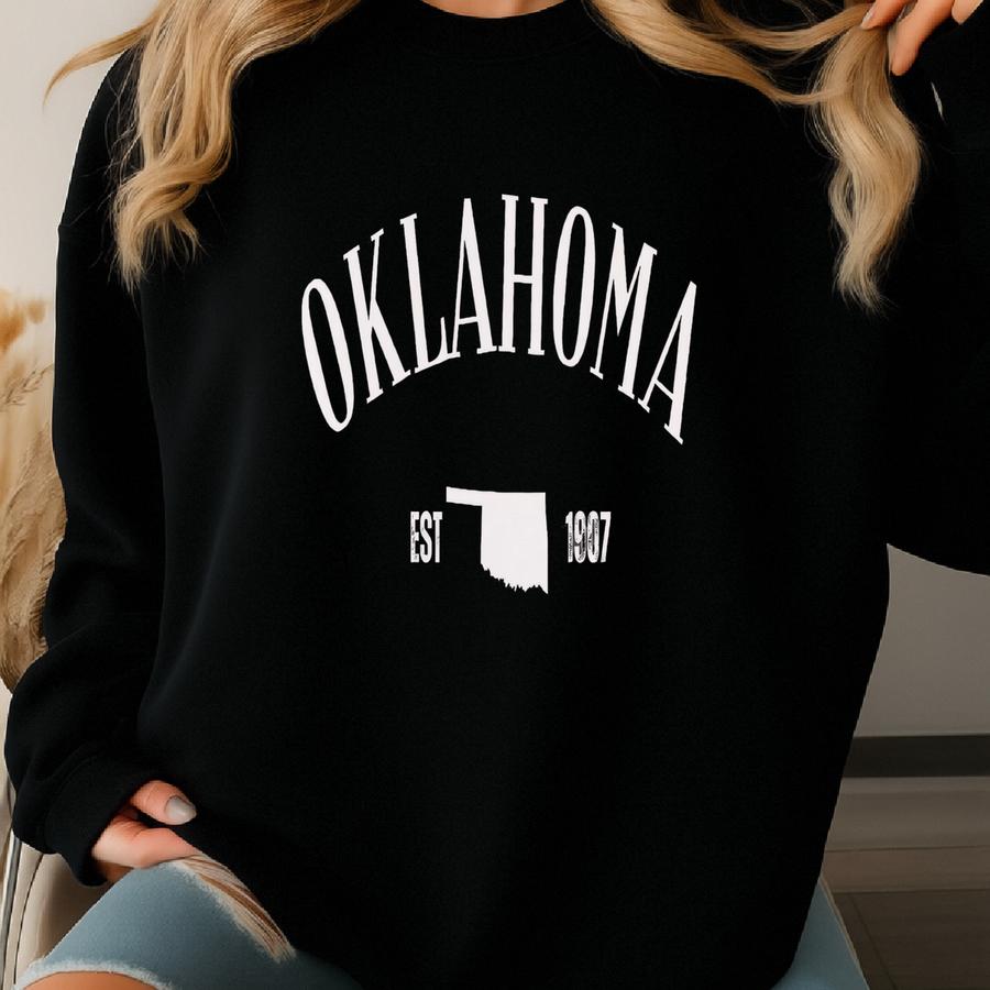 Oklahoma State Shirt Oklahoma Sooners Tshirt State Map Shirt Oklahoma Gift Tee Home State T-shirt Oklahoma Shirts Oklahoma Apparel Souvenir Sweatshirt