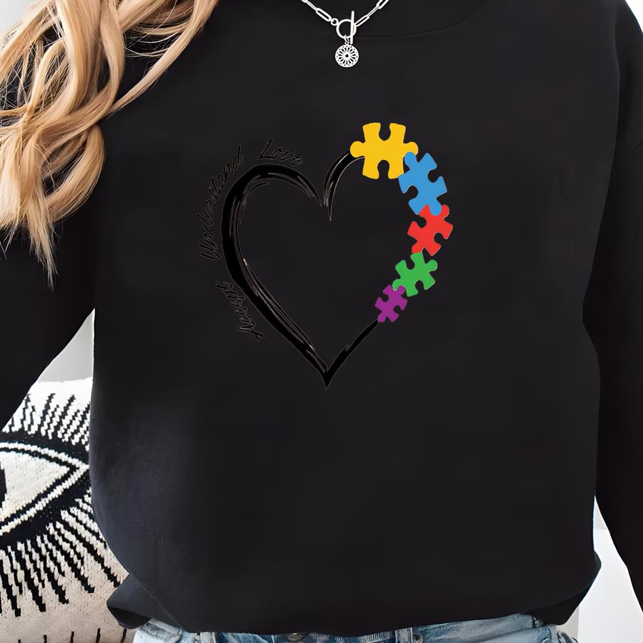 Autism Shirt, Accept Understand Love Autism Awareness Month, Autism Support T-shirt, Gift For Special Education Teacher, Puzzle Piece Shirt Sweatshirt